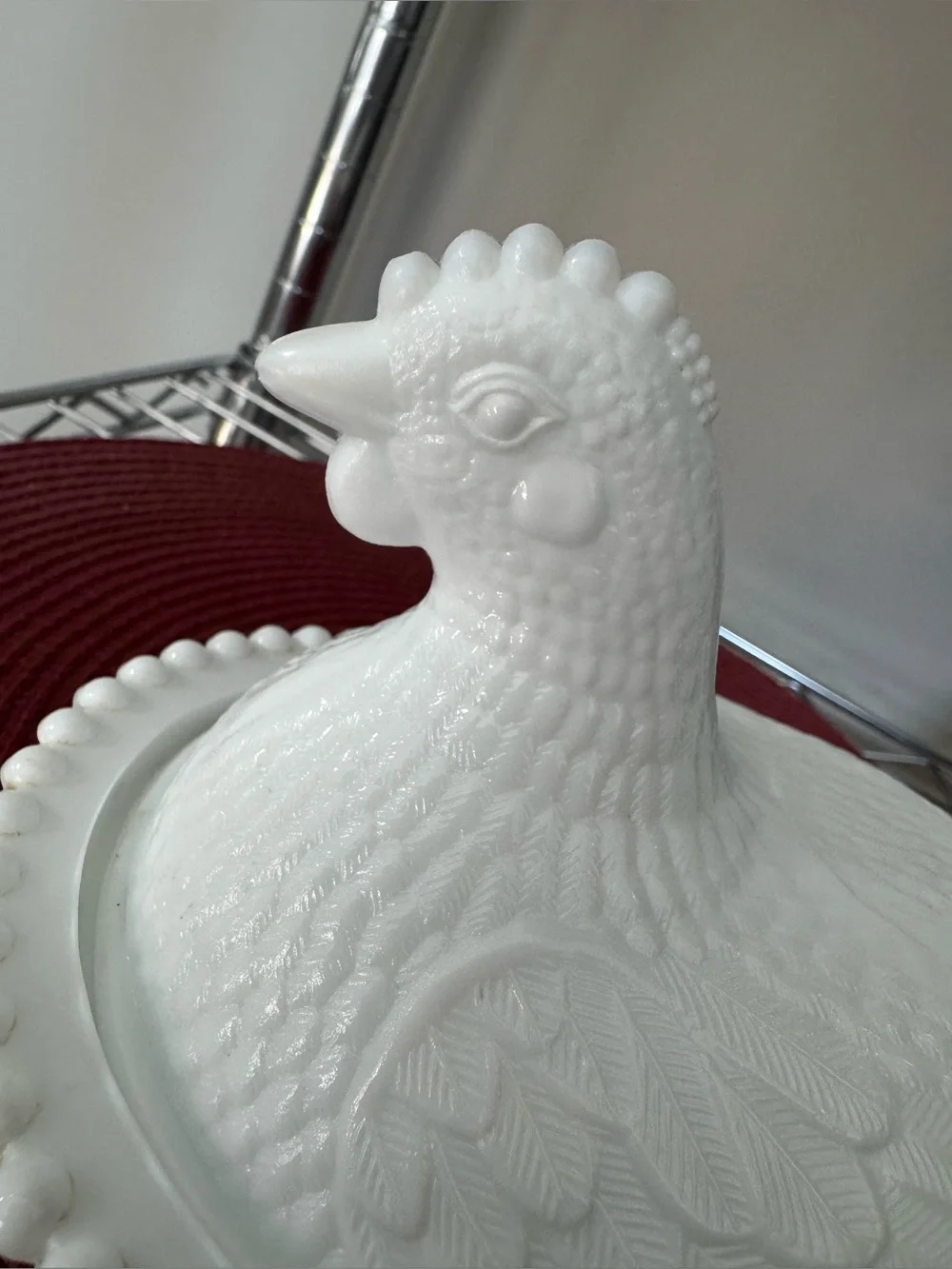 Indiana Glass White Milk Glass Hen Covered Dish